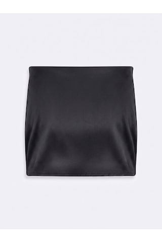 LTB Basic Yırtmaçlı Mini Siyah Etek