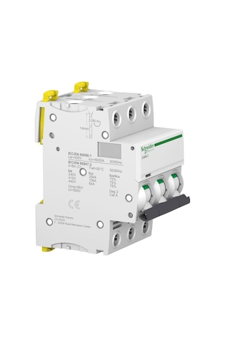Schneider Electric Acti9 İc60N A9F74340 40A Sigorta (3P, 6Ka, C Eğrisi)
