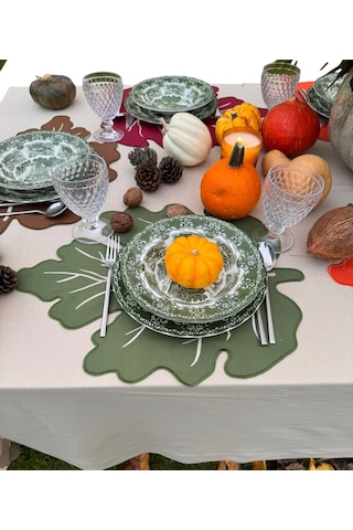 Yaprak Model 4 Kişilik Amerikan Servis Yeşil