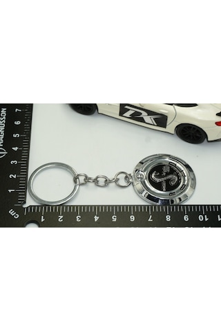 Dk Mustang Shelby Gt500 Snake Logo Krom Metal Anahtarlık