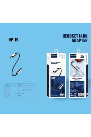 Hepu HP-19 Lightning 3.5 MM 21 CM Kulaklık Dönüştürücü Kablo
