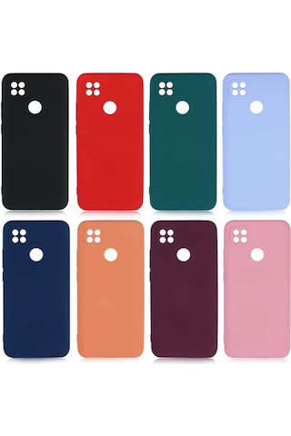 Xiaomi Redmi 9c Uyumlu İçi Kadife Kamera Korumalı Renkli Silikon Kılıf