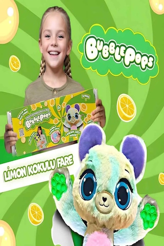 Bubble Pops Lemony Zest Mouse: Kokusuyla Büyüleyen Şişme Peluş Fare
