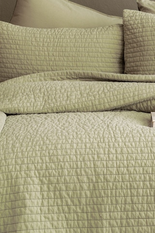 İssimo Home Savanna Yeşil Çift Kişilik %100 Pamuk Poplin Yatak Örtüsü Seti Yeşil