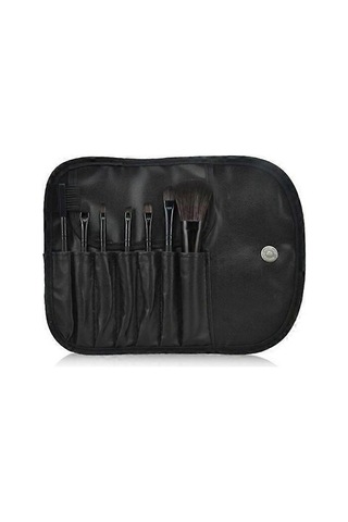 7 Makyaj Fırçası, Profesyonel Makyaj Seti, Kılıflı Siyah