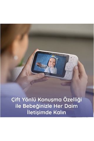 Hubble Nursery Pal Cloud Wifi-connect 5 Dijital Ekranlı Bebek Kamerası Beyaz / Beyaz