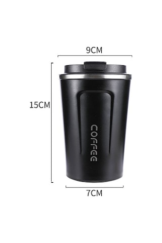 Ulzyvf 380ml Paslanmaz Çelik Termal Kahve Termosu - Sızdırmaz, Taşınabilir Seyahat Bardağı Mavi, Kahvaltılık İçin Uygun Mavi