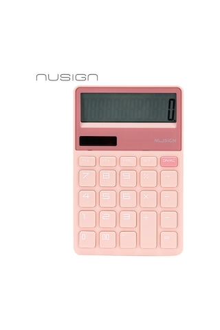 Nusıgn 12 Haneli Hesap Makinesi Plastik Pembe