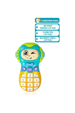 Toyaş Işıklı Ve Müzikli Ceptelefonu Bebek Motor Beceri Gelişimi Müzikli Oyuncak Ceptelefonu Bebek Oyuncağı Yeşil-mavi Mavi - Yeşil
