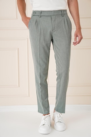 Efor Comfort Fit Çift Pileli Dokulu Esnek Pamuk Yeşil Pantolon P 1158 Yeşil