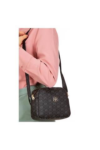 Bizoon Np286 Kadın, Desenli Çapraz Askılı Omuz Çantası 20x15x6 Cm Kahve