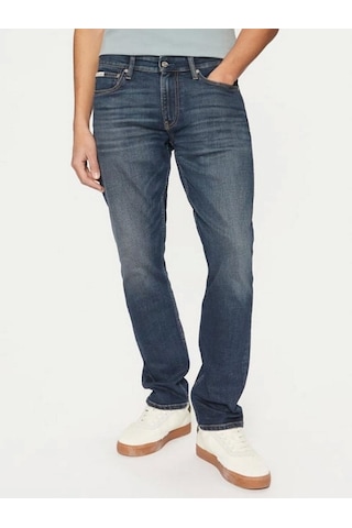 Calvin Klein Erkek Slim Fit Normal Paça Mavi Mavi