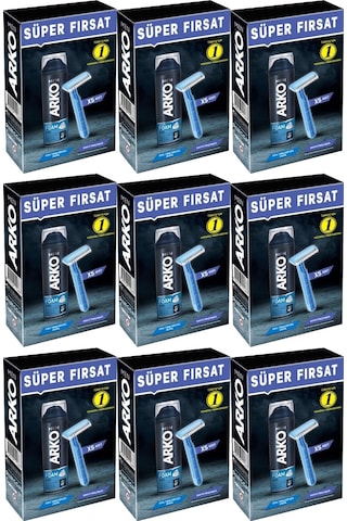 Arko Men Banyo 5 Adet + Cool Köpük Pro 200ml 9 Lu Set