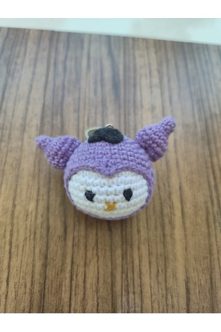 Amigurumi Mor Anahtarlık Açık Mor