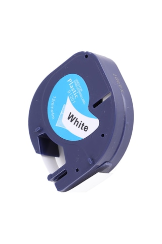 Yunboo Dymo Lt-100h Uyumlu Manuel Etiket Bandı 91201 - 12mm Genişlik 4m Uzunluk Beyaz Renk
