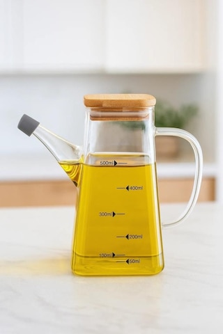Bambum Rafa - Bambu Kapaklı Yağdanlık 550ml Bambu