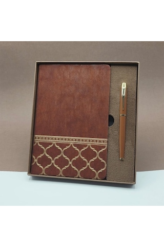 Öğretmenler Günü Hediyesi Kutulu Deri Defter Kalem Seti 32898422