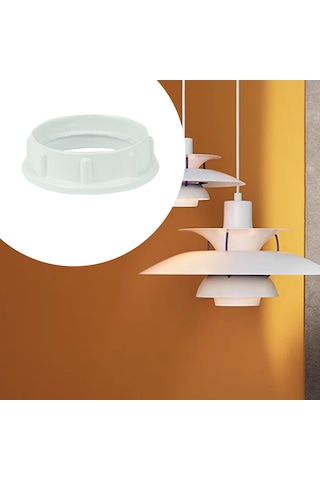 Homyl Işık Soket Gölge Halka Hafif Kolay Kurulum Yedek Beyaz