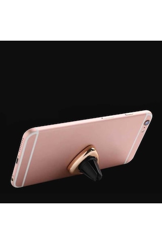 Zore Magnetic Air Vent Araç Telefon Tutucu Turuncu Vakumlu-Gold-Gold