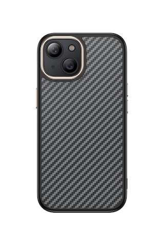 Nihcase Apple Uyumlu iPhone 14 Plus Kılıf M-safe Manyetik Şarj Karbon Fiber Görünüm Antina Kapak