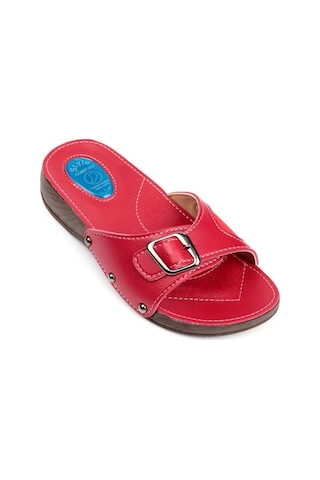 Comfort Style Kadın Bordo Ortopedik Halluks Ve Topuk Dikeni Terliği Kemik Çıkıntısı Terliği Kırmızı