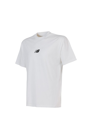 New Balance Lifestyle Erkek T-shirt Mnt1642-wt Beyaz