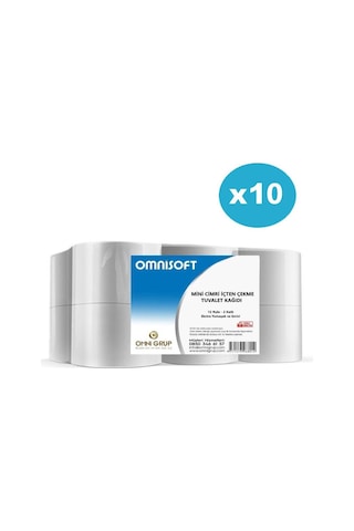 Omnisoft 10 Koli Mini Cimri İçten Çekmeli Tuvalet Kağıdı 30 Kg 120 Rulo