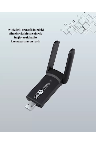 Usb Wifi Adaptör 1200 Mbps Hız 97163980