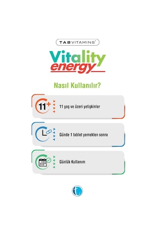 Tabvitamins Vitality Energy 30 Tablet X 3 Adet
