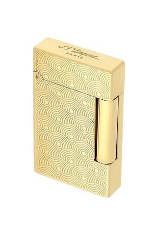 S.t. Dupont Initial Guilloche Gold Daire İşlemeli Puro Çakmağı 20845