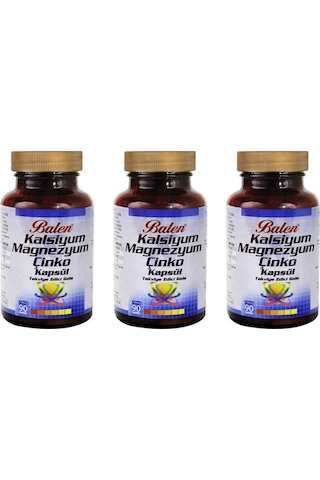 Balen Kalsiyum Magnezyum Çinko 709 Mg 90 Kapsül x 3 Adet