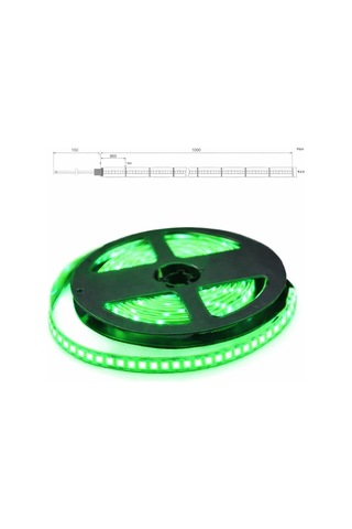 Led Şerit Bant 5 Metre 2835 Smd 12v Yeşil Işık 240 Led/m Ip20 Aydınlatma Kendinden Yapışkanlı