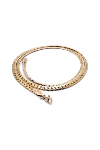 Fm Yassı Yılan Sırtı Çelik Kolye 1.2mm X 4mm 3183cek039 Altın