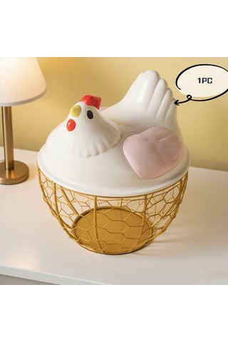 Elmpaly Pembe Plastik Kapaklı Dayanıklı Tavuk File Saklama Sepeti Pembe