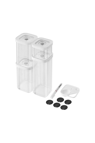Zwilling Fresh Save Cube Saklama Kabı Seti 6 Parça Şeffaf Beyaz