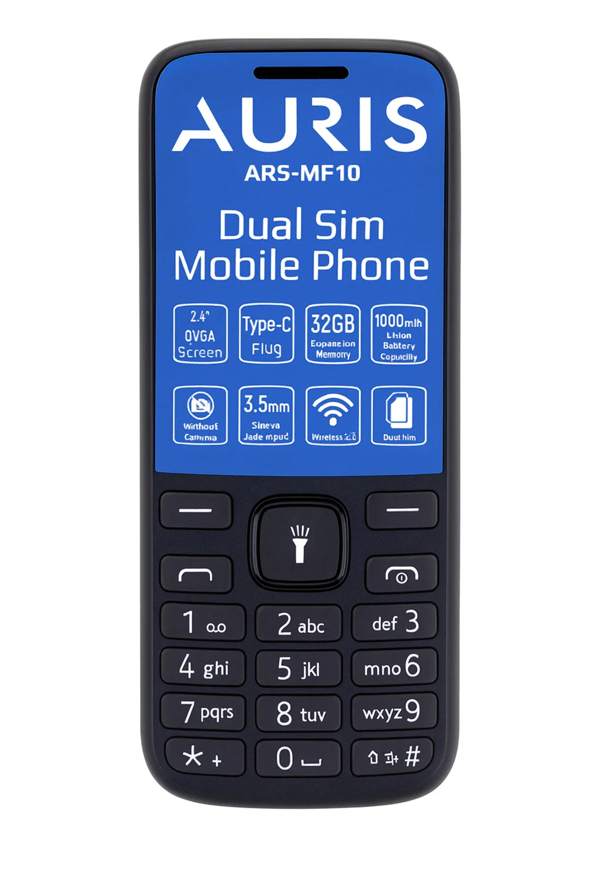 Ars-mf10 Kamerasız Tuşlu Cep Telefonu Auris Türkiye li
