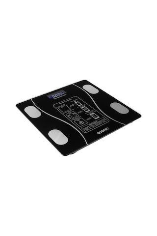 Asonic Bs260 Siyah 2-aaa Pil Dijital Bluetooth Baskül Sensör-temperli Cam-otomatik Sıfırlama