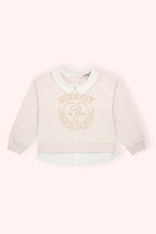 Panço Bej Kız Çocuk Sweatshirt 2511gb08001 Bej