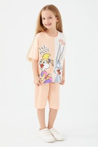 Looney Tunes Kız Çocuk Kapri Takımı Mocha Çok Renkli