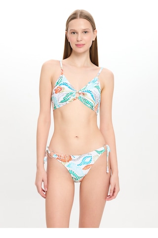 Toosalty Kadın Çok Renkli Dokulu Geniş Üçgen Bikini Takımı 25sw002st Çok Renkli
