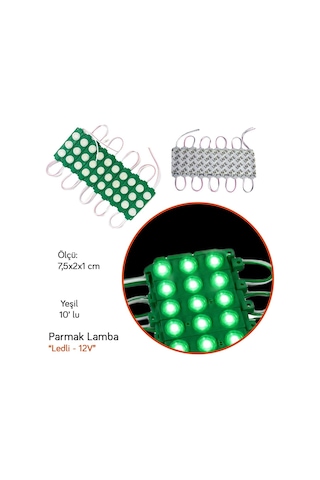 Nyf Benmax 12v Parmak Lamba Modül Led 3 Lü Yeşil 10 Lu Bx12 056