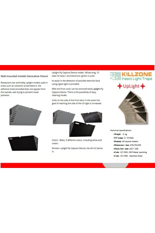 Killzone Uplight Duvar Tipi Sinek Öldürücü Krem Rengi