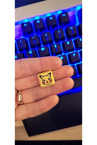 Pikachu Keycap Cherry Mx Uyumlu Sevimli Tuş Başlığı Mekanik K