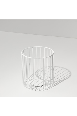 Çamaşır/havlu Sepeti, Tel - Mat Beyaz Mat Beyaz