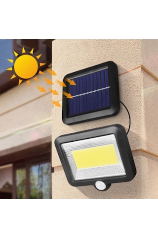 Gaman F100 Cob Led Güneş Enerjili 3 Mod Sensörlü 5 M Kablolu Solar Lamba