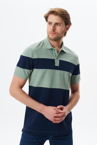 AR-MA Arma Erkek Regular Fit Çok Renkli % 100 Pamuk Pike Polo Yaka Tişört Y29374356102 Yeşil