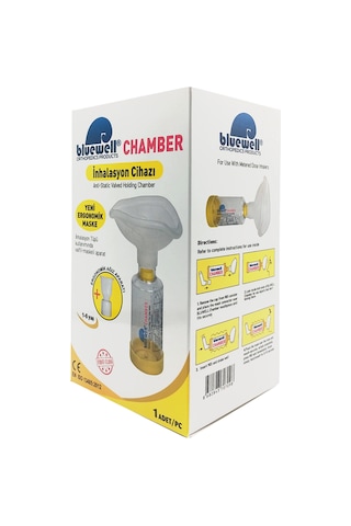 Bluewell Aerochamber İnhalasyon Cihazı Sarı 1 - 5 Yaş