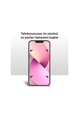 Apple Uyumlu iPhone 13 6.1 Film Ön Arka Full Koruyucu Nano Hidrojel Film Seti Şeffaf