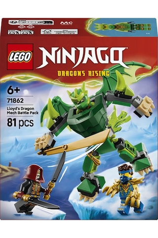 LEGO® NINJAGO® Lloyd’un Ejderha Robotu Savaş Paketi 71862 - 6 Yaş ve Üzeri için 3 Minifigür İçeren Oyuncak Yapım Seti (81 Parça)