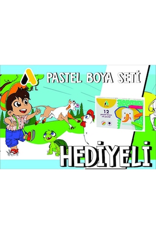 30x120 Boyama Rulosu Yaman Çiftlik Hayatı + Adel 12'li Pastel Boy